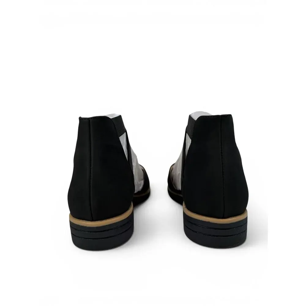 Soul Naturalizer Intro Flat Wedge Womens 8.5 W Black Comfort Slip On Ankle Strap
